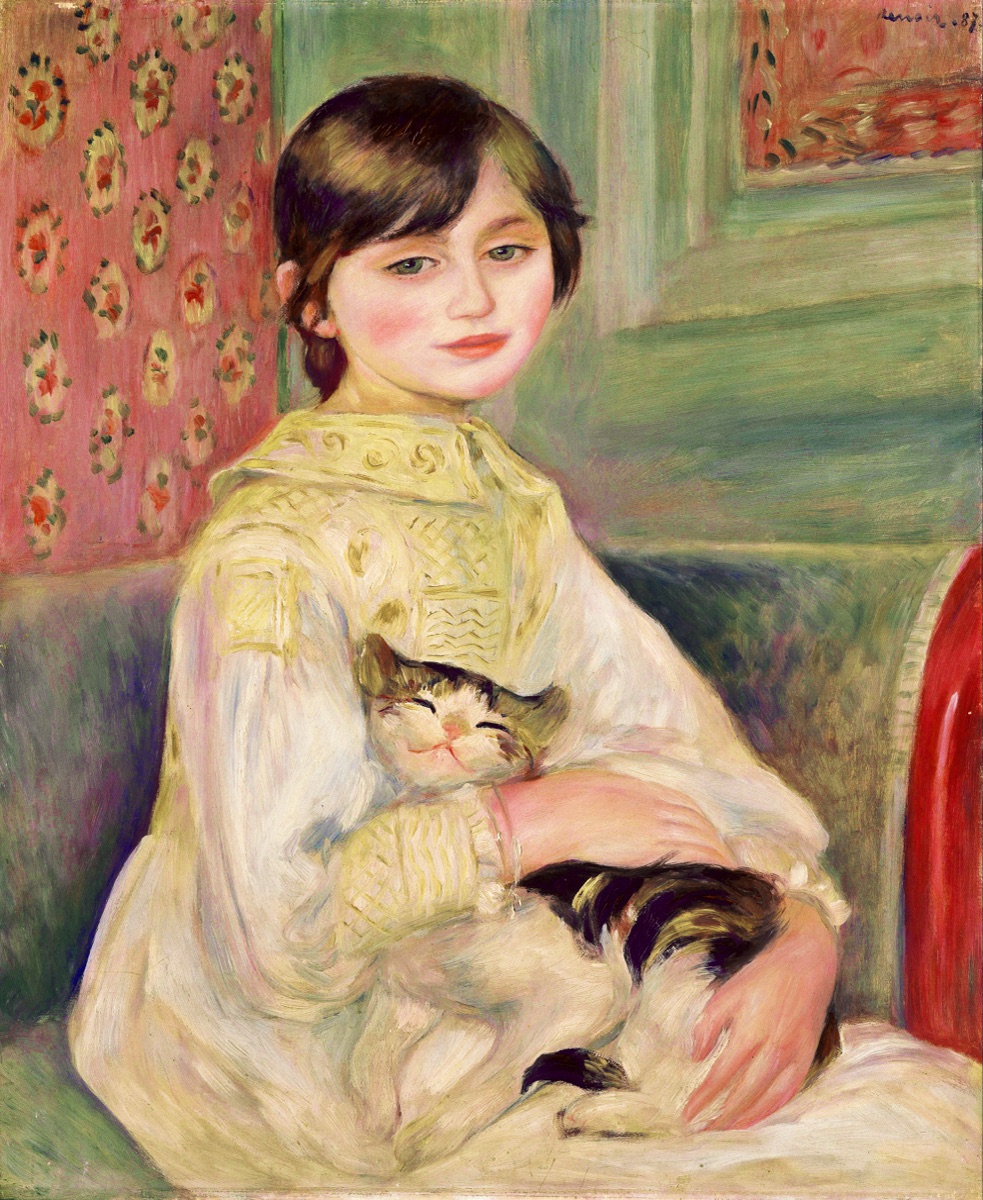 The original Renoir: Julie Manet holding a tabby cat